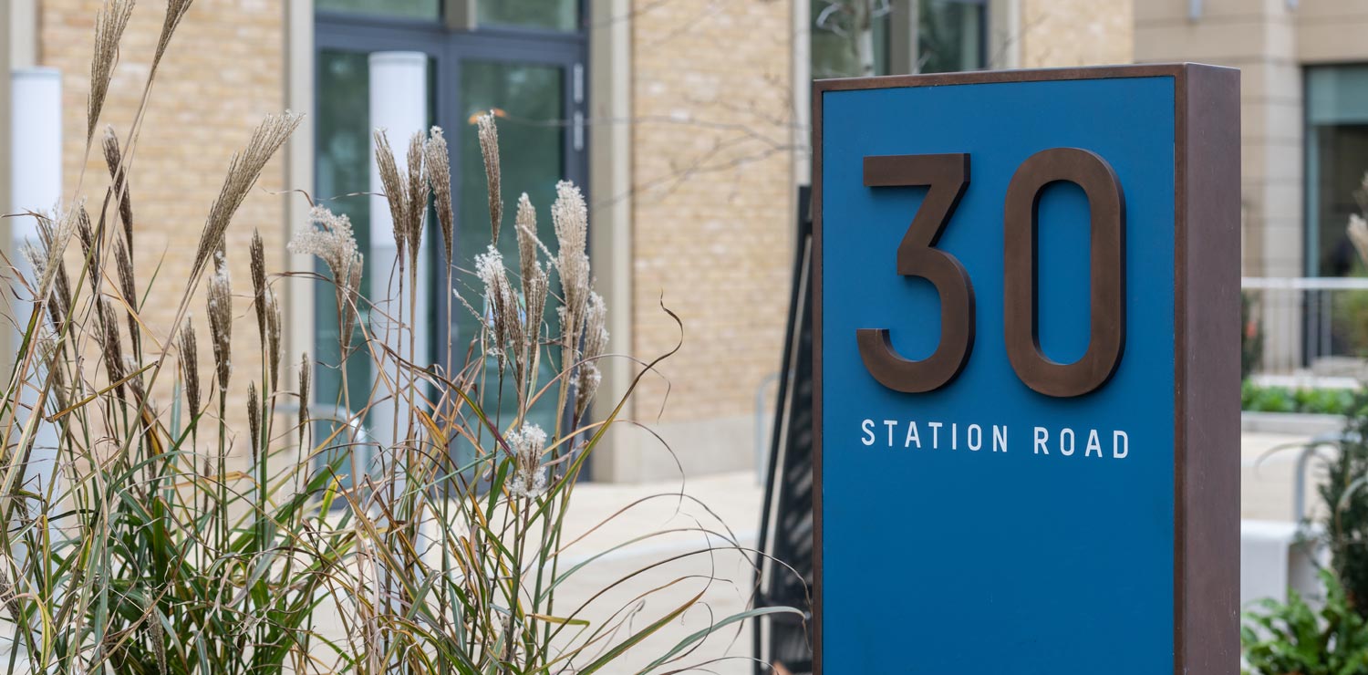 30 Station Road planting and sign